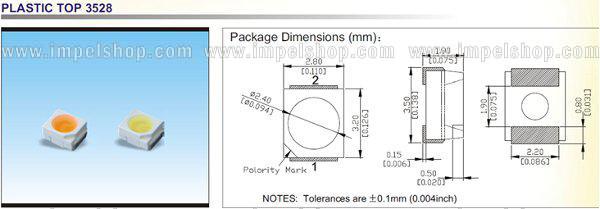 LED-STPN3528RB   LED DIODA SMD CZERWONA