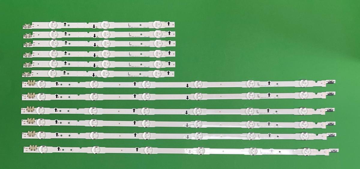 Zestaw listew LED do naprawy podświetlenia telewizora SAMSUNG 48" zestaw 6szt X D4GE-480DCA-R3 6LED , BN96-30453A & 6szt X D4GE-480DCB-R3 3LED , BN96-30454A , 2014SVS48F_3228_L06_REV.0_131119  & 2014SVS48F_3228_R03_REV1.0_131119 ,