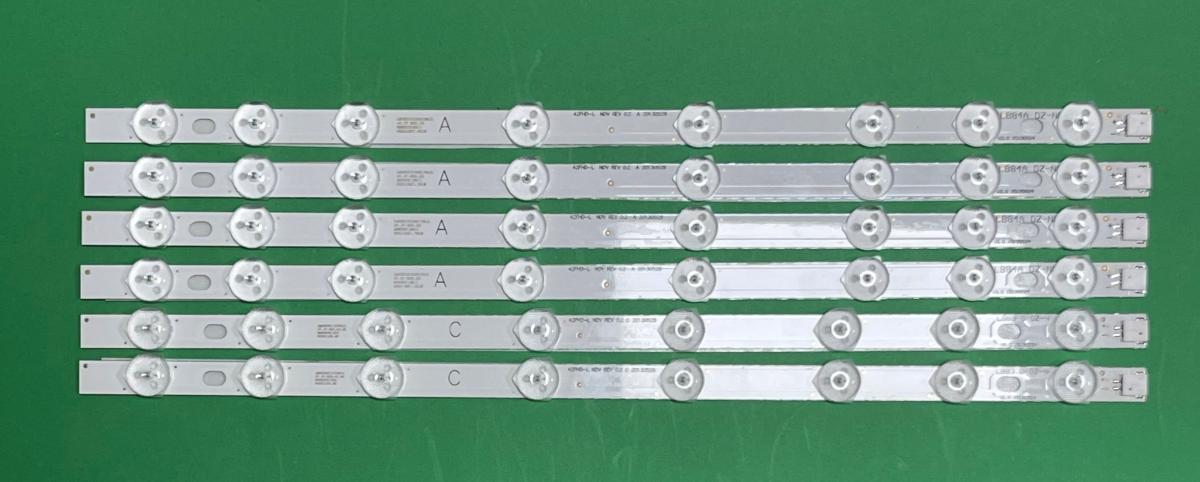 Zestaw listew LED do naprawy podświetlenia telewizora VESTEL 42HXT 42"  zestaw 6 sztuk (TYP A X 4szt , TYP C X 2szt) (PART NUMBER : 23283025)