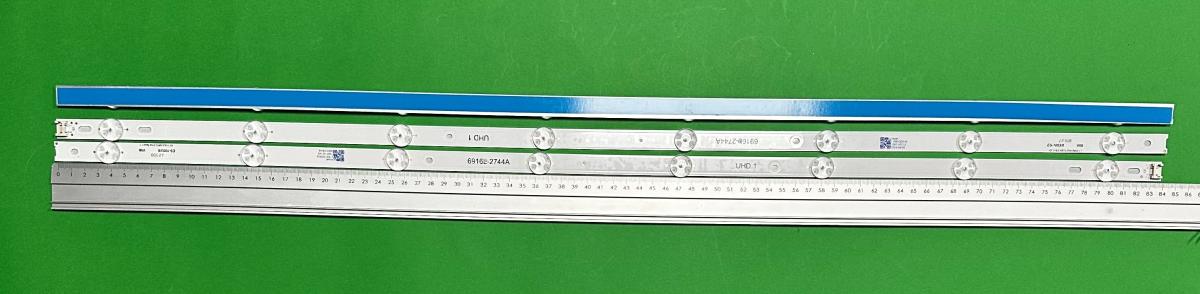 Zestaw listew LED do naprawy podświetlenia telewizora  LG 43" zestaw 3szt X 6916L-2744A  , 8LED , 843MM , 3V ,  AGF79046801 ,