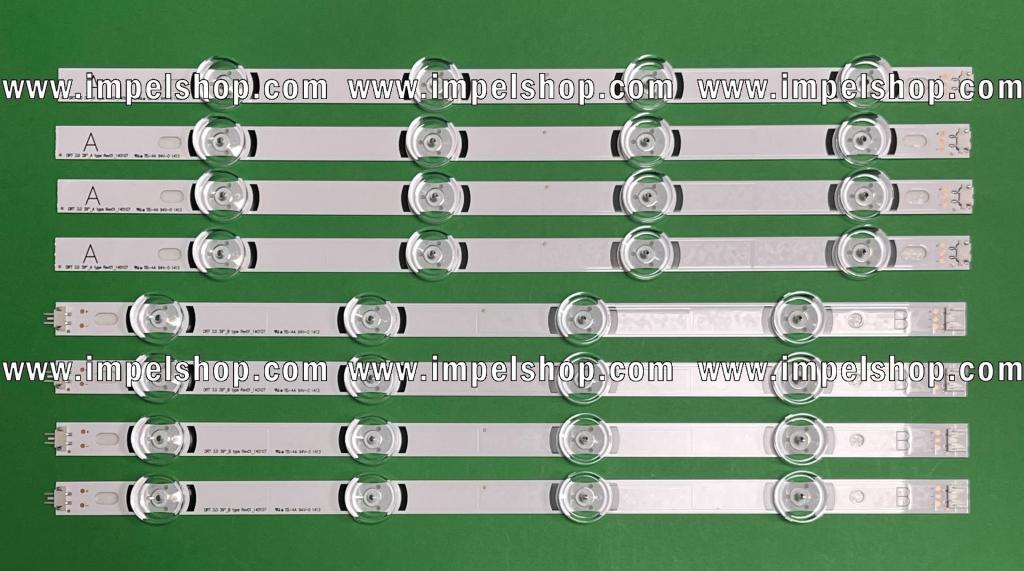 Zestaw listew LED do naprawy podświetlenia telewizora LG INNOTEK 39" zestaw 8 sztuk ( DRT3.0 39" TYP A X 4  & TYP B X 4 ) ( AGF78400501 , AGF78500901 , AGF78400601 )