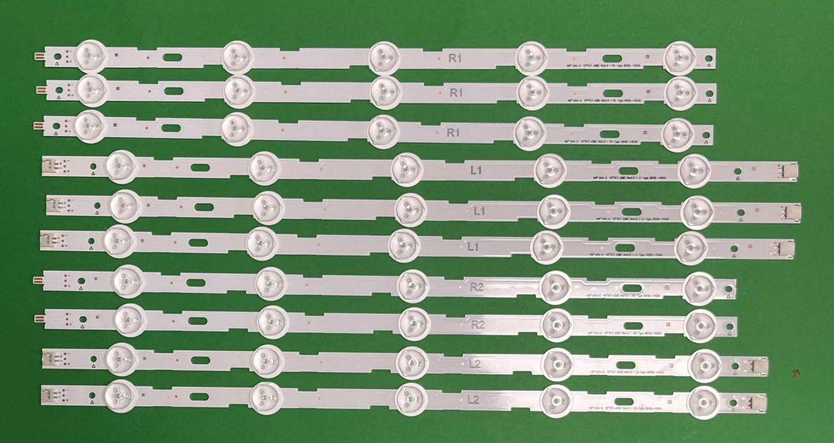 Zestaw listew LED do naprawy podświetlenia telewizora LG 42" zestaw 10 sztuk ( R1 X 3szt , R2 X 2szt , L1 X 3szt , L2 X 2szt) (AGF78379401) (6916L-1402A , 6916L-1403A , 6916L-1404A , 6916L-1405A)