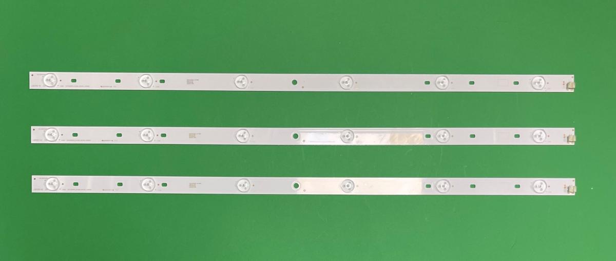 Zestaw listew LED do naprawy podświetlenia telewizora TOSHIBA 32" zestaw 3szt X SVT320AF5-P1300_REV03_130402   6 LED , 627MM X 20MM , 6LED , 3V ,