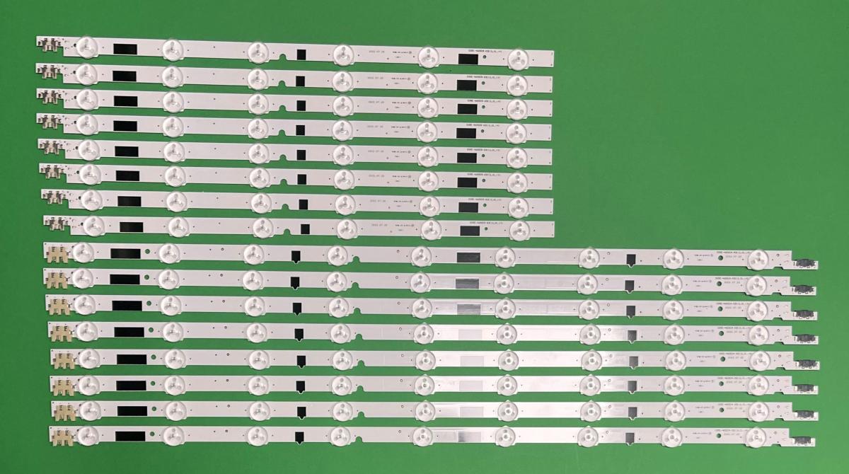 Zestaw listew LED do naprawy podświetlenia telewizora SAMSUNG 46" zestaw D2GE-460SCA-R3 9LED X 8szt & D2GE-460SCB-R3 6LED X 8szt , BN96-25308A & BN96-25309A