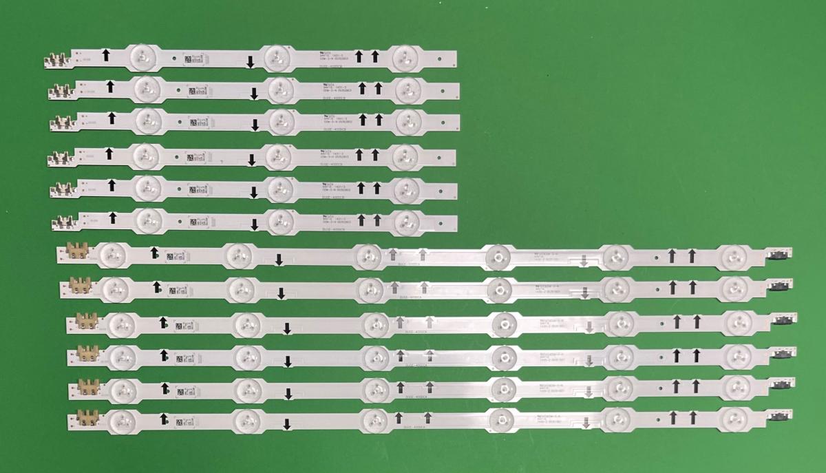 Zestaw listew LED do naprawy podświetlenia telewizora SAMSUNG 40" zestaw DUGE-400DCA-R3   6LED   X  6szt  &  DUGE-400DCB-R3   3LED  X 6szt   , BN96-32174A & BN96-32175A