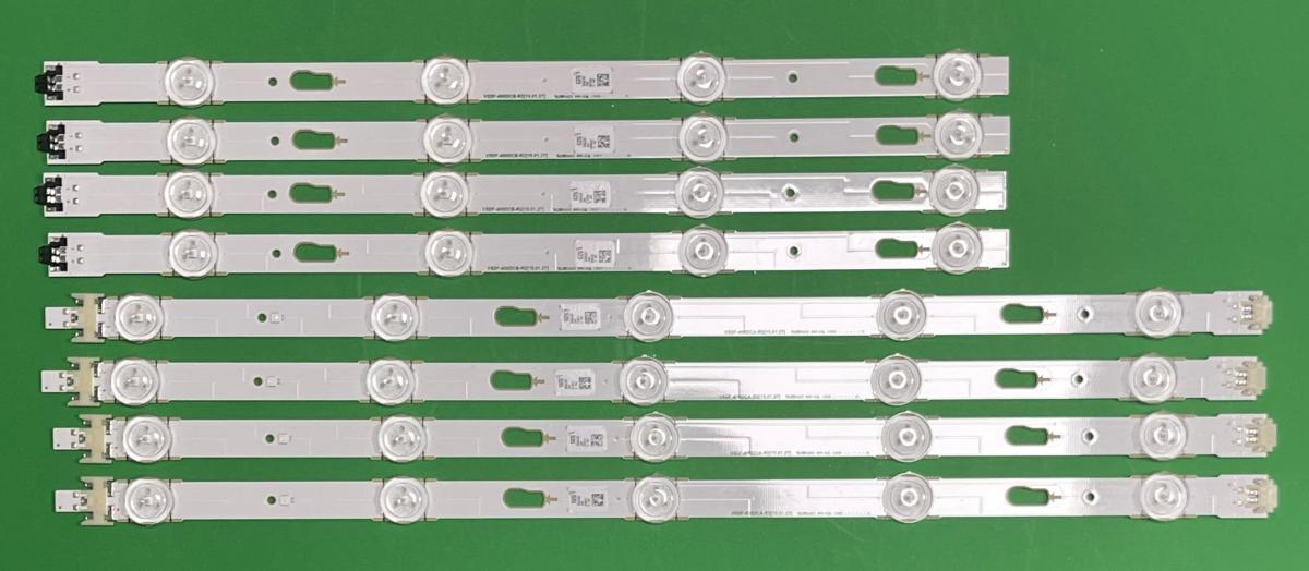 Zestaw listew LED do naprawy podświetlenia telewizora SAMSUNG 40" zestaw V5DF-400DCA-R2   5LED   X  4szt  &  V5DF-400DCB-R2   4LED  X 4szt   , BN96-34783A & BN96-34784A