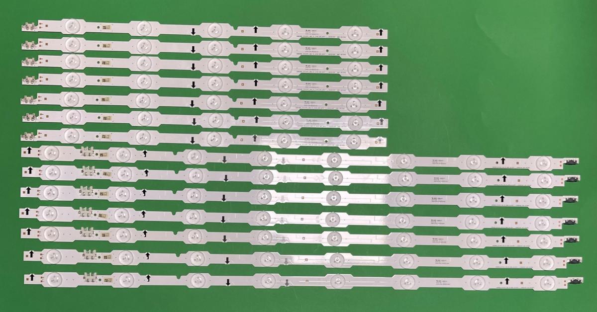 Zestaw listew LED do naprawy podświetlenia telewizora SAMSUNG 55" zestaw DUGE-550DCA-R5   8LED , BN96-34251A   X 7szt  &  DUGE-550DCB-R5   5LED , BN96-34252A   X 7szt  (LM41-00106G & LM41-00106H) , BN96-32182A & BN96-32183A