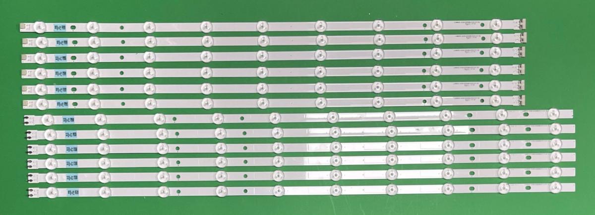 Zestaw listew LED do naprawy podświetlenia telewizora SAMSUNG zestaw D3GE-650SMA-R3 ,  BN96-34562A X 6 sztuk + D3GE-650SMB-R3  ,  BN96-34563A  X 6 sztuk