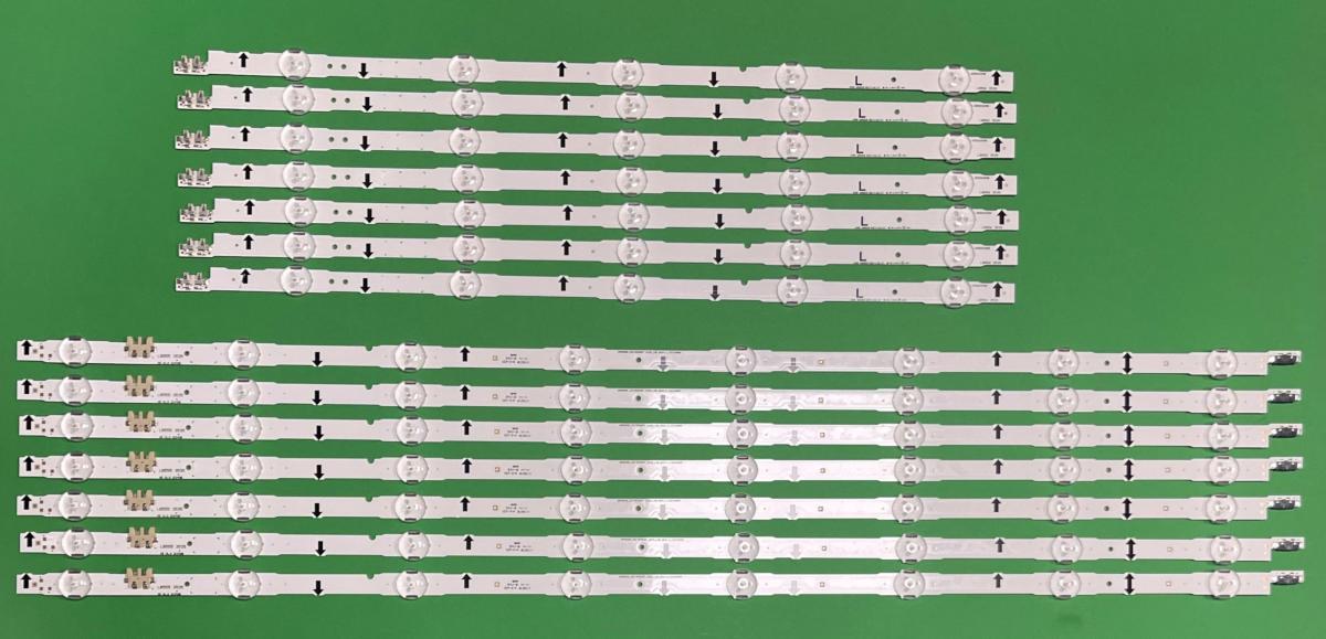 Zestaw listew LED do naprawy podświetlenia telewizora SAMSUNG zestaw 60" D4GE-600DCA-R1 ,  BN96-30433A X 7 sztuk + D4GE-600DCB-R1  ,  BN96-30434A  X 7 sztuk  , 2014SVS60F 3228 R05 & 2014SVS60F 3228 L05