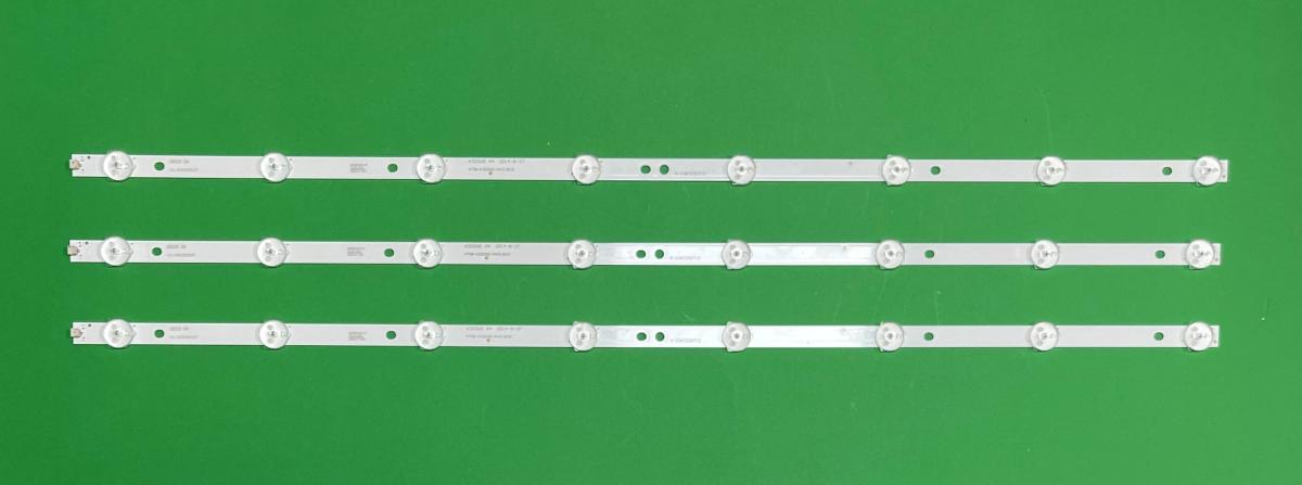 Zestaw listew LED do naprawy podświetlenia telewizora TCL 32" zestaw 3 sztuki  4708-K320WD-A4213K01/A-CNK320  K320WDR-A1 4708-K320WR-A1213K04 , DŁUGOŚĆ : 619MM , 8LED , 3V ,