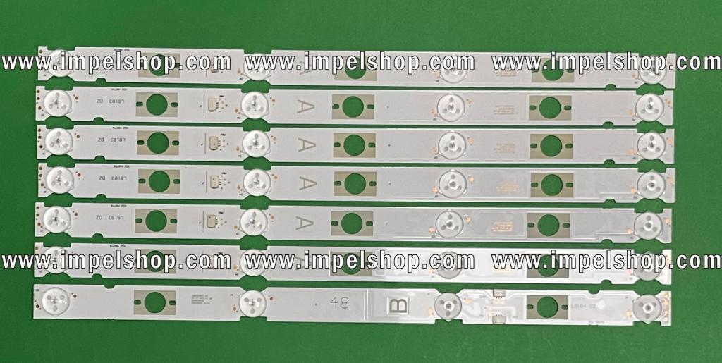 Zestaw listew LED do naprawy podświetlenia telewizora SONY 48" zestaw (7szt) , A   LB48009 V0_03  X 6szt & B   LB48009 V1_04  X 1szt