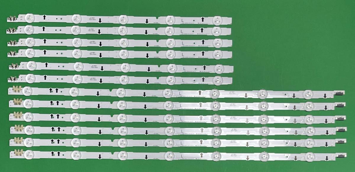 Zestaw listew LED do naprawy podświetlenia telewizora SAMSUNG 50" zestaw D4GE-500DCA-R2 , 2014SVS50-3228-L07-REV1.2  BN96-30425A X 6 sztuk + D4GE-500DCB-R2  , 2014SVS50-3228-R05-REV1.2  BN96-30426A  X 6 sztuk