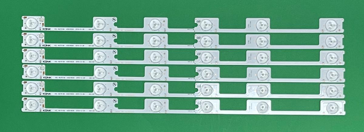 Zestaw listew LED do naprawy podświetlenia telewizora KONKA / TCL / THOMSON  48" zestaw 6 sztuk X KDL48SS518U / KDL48JT618A / KDL48SS618U  , 6V , 6LED , 442MM ,