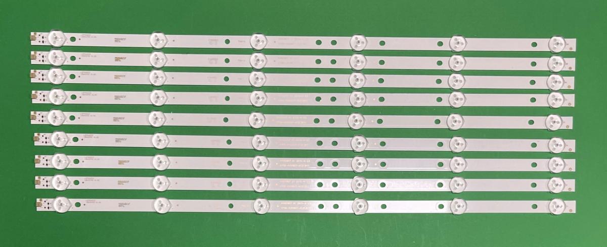 Zestaw listew LED do naprawy podświetlenia telewizora PHILIPS  49" zestaw   9 szt  ,  8szt X  4708-K49WD7-A1 213K21-5490WD7 , 6LED , 3V , 505MM & 1szt X K490WD7 A1 2015-4-23, 4708-K49WD7-A1213K , 6LED , 3V , 505MM