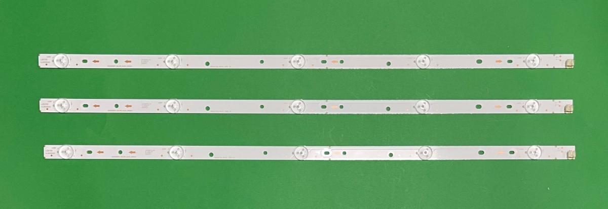 Zestaw listew LED do naprawy podświetlenia telewizora HISENSE 32" zestaw 3 szt X  SV0320AK4_Rev09_5LED_150310 , DŁUGOŚĆ : 587MM , 3V , 5LED ,