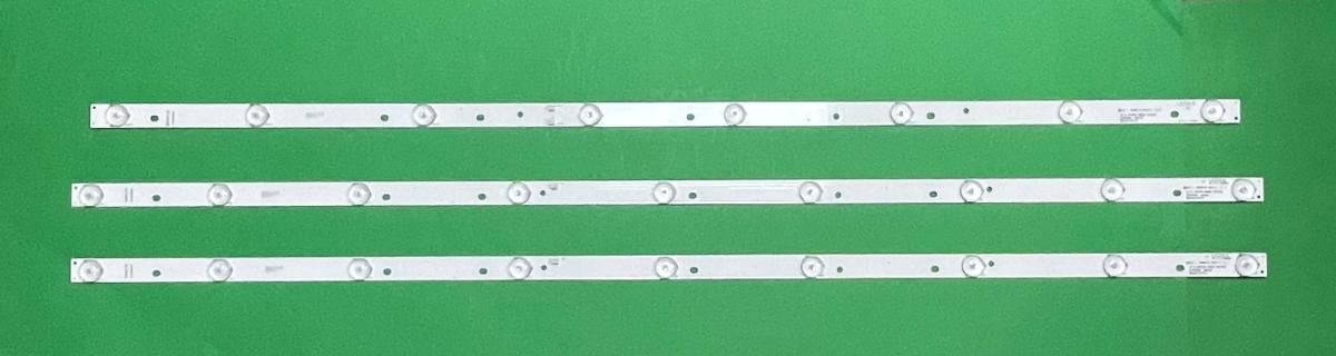 Zestaw listew LED do naprawy podświetlenia telewizora TCL 43" zestaw 3szt  , 2szt X  JS-D-JP4320-081EC(51230)  8LED , 825MM & 1szt X JS-D-JP4320-091EC(51230)  9LED , 854MM