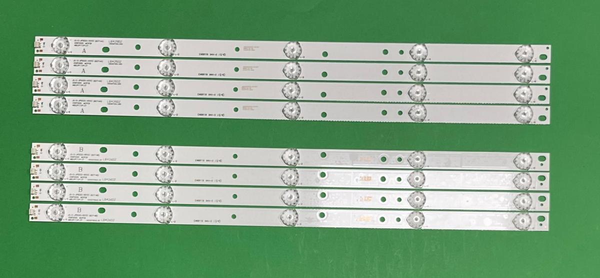 Zestaw listew LED do naprawy podświetlenia telewizora PHILIPS  50" zestaw   4szt X JS-D-JP5020-A51EC , 5LED , 6V &  4szt X JS-D-JP5020-B51EC , 5LED , 6V
