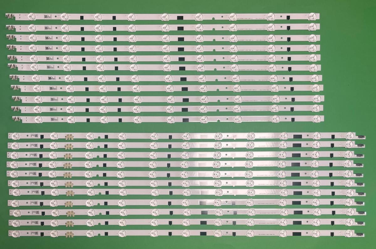 Zestaw listew LED do naprawy podświetlenia telewizora SAMSUNG 65" zestaw D2GE-650SCA-R3 , 2013SVS65F L11 , BN96-25316A X 11szt & D2GE-650SCB-R3 , 2013SVS65F R9 , BN96-25317A X 11szt