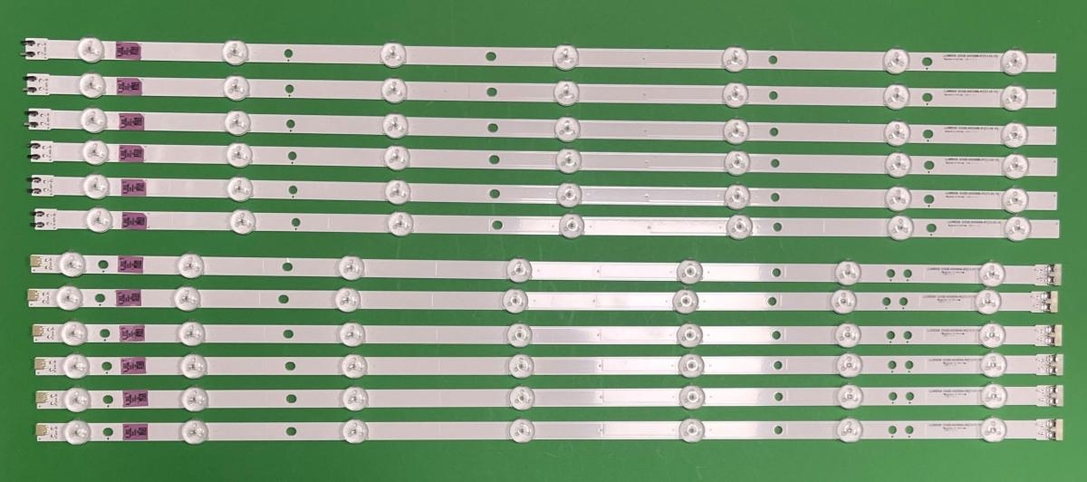 Zestaw listew LED do naprawy podświetlenia telewizora SAMSUNG 60" zestaw D3GE-600SMA-R2 ,  SAMSUNG 2013SVS60 3228N1 B2 L07 ,  BN96-29074A X 6szt &   D3GE-600SMB-R1 , SAMSUNG 2013SVS60 3228N1 B2 R07 , BN96-29075A X 6szt