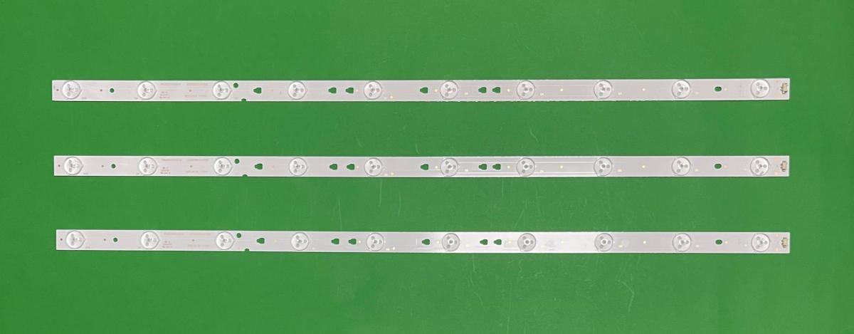 Zestaw listew LED do naprawy podświetlenia telewizora  HAIER / PHILIPS / SANYO 32" zestaw 3szt X LED315D10-ZC14-07 , LED315D10-07(B) , 10LED 635MM