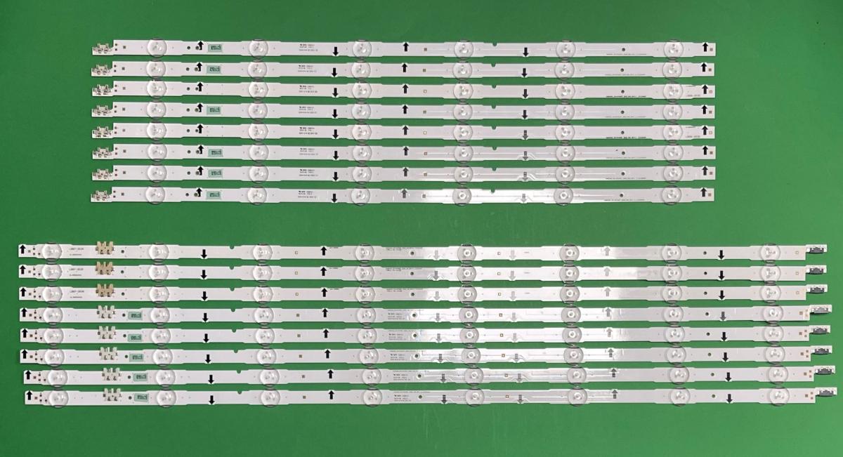 Zestaw listew LED do naprawy podświetlenia telewizora SAMSUNG zestaw 65"  D4GE-650DCA-R2 X 8szt & D4GE-650DCB-R2 X 8szt , BN96-30435A & BN96-30436A ,  2014SVS65F 3228 R06 L08 HG65NE690E