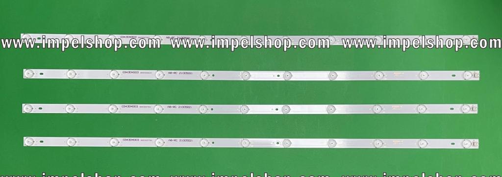 Zestaw listew LED do naprawy podświetlenia telewizora WESTINGHOUSE 43" zestaw 4szt X 0343DX003 , 3P43DX0004-A0 , 11LED , 830MM , 3V