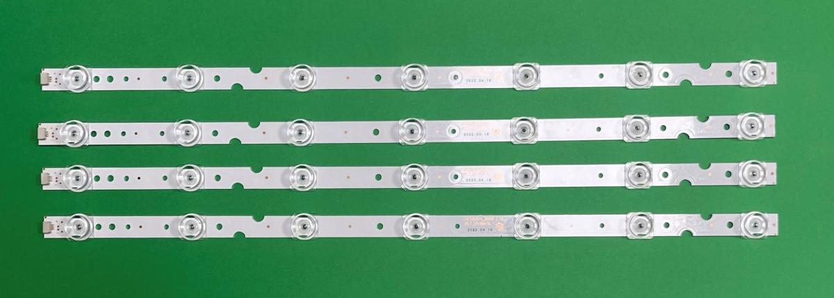 Zestaw listew LED do naprawy podświetlenia telewizora TCL / SHARP  49"/50" zestaw 4 sztuki X YHF-4C-LB5007-YH04J , 4C-LB5007-YH01J , TCL-GIC-50D6-3030-4X7 , GIC50LB24_3030F2.1D VO.7_20180416 ZM-ML 4C-LB5007-ZM03J , 7LED , 6V , 459MM