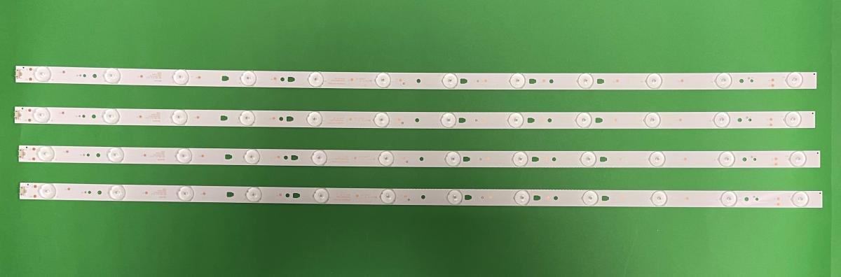 Zestaw listew LED do naprawy podświetlenia telewizora HAIER 40" zestaw 4 szt X LED40D12-ZC14-04 , LED40D12-03(B) LED40D12-0203 (A) , 812MM , 12LED , 3V