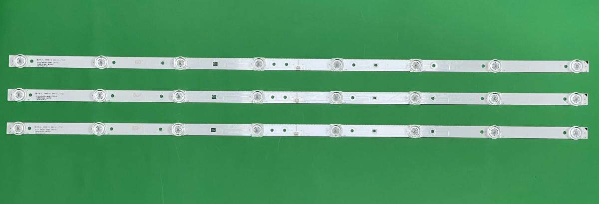 Zestaw listew LED do naprawy podświetlenia telewizora CHANGHONG 42" zestaw  3szt X JS-D-JP42EU-082EC 70310 , 8LED , 730MM ,
