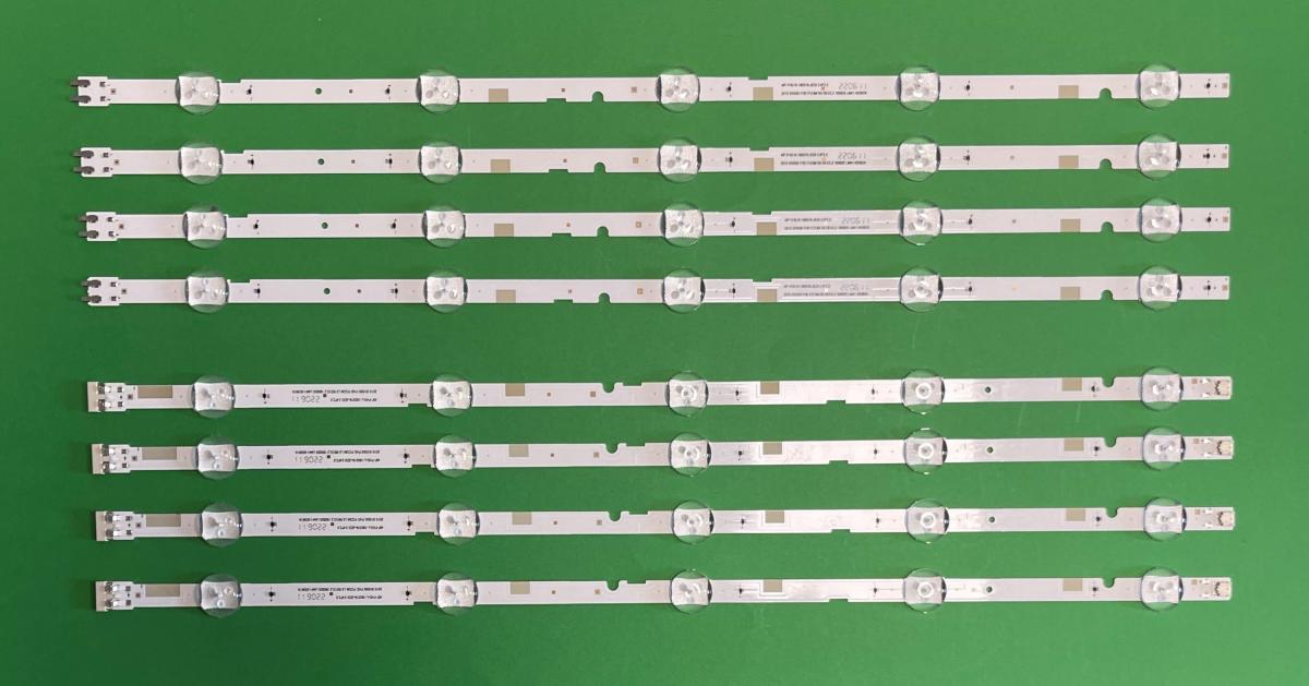 Zestaw listew LED do naprawy podświetlenia telewizora SAMSUNG 49" zestaw 8szt , 4szt X S_5J52_50_FCOM_5_LEFT V5DN-500SMA LM41-00121W_LM41-00146A 5LED & 4szt X S_5J52_50_FCOM_5_RIGHT V5DN-500SMB LM41-00121V_LM41-00145A 5LED , LM41-00470A & LM41-00471A , 2015SVS50 FHD FCOM L5 REV2.2 180925 & 2015SVS50 FHD FCOM R5 REV2.2 180925 , BN96-37774A & BN96-37775A
