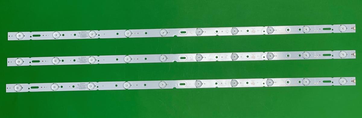 Zestaw listew LED do naprawy podświetlenia telewizora TCL 39" zestaw 3 sztuki X KJ395D10-ZC14F-02 / 01 , 303KJ395033 ,  10LED , 746MM , 3V