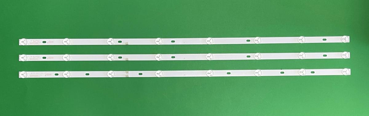 Zestaw listew LED do naprawy podświetlenia telewizora TCL 39" zestaw 3szt  , 2szt X JS-D-JP395DM-A81EC , 8LED , 6V , 736MM  & 1szt X JS-D-JP395DM-B81EC , 8LED , 6V , 736MM