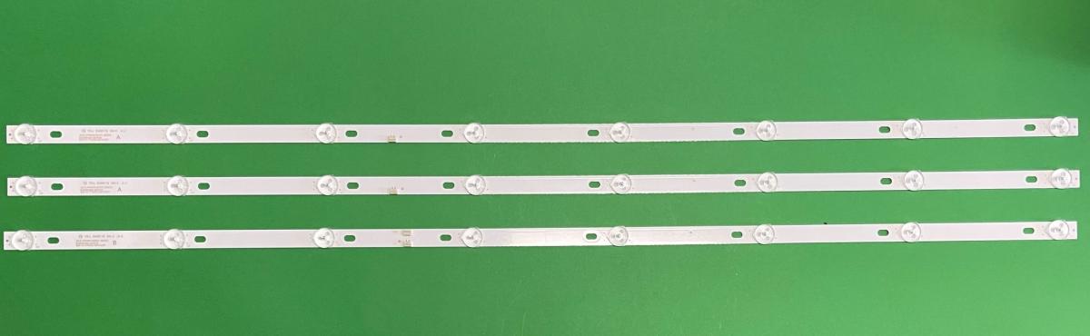 Zestaw listew LED do naprawy podświetlenia telewizora TCL 43" zestaw 3szt  , 2szt X JS-D-JP43DM-A81EC , 8LED , 6V , 828MM  & 1szt X JS-D-JP43DM-B81EC , 8LED , 6V , 828MM ,