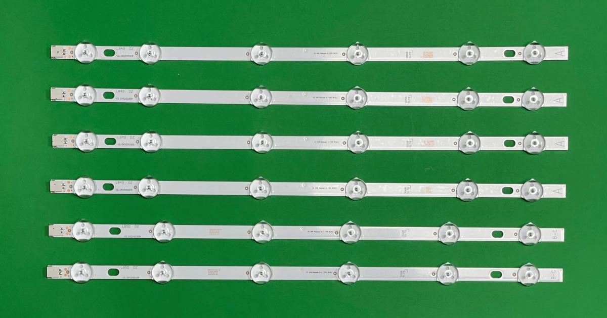 Zestaw listew LED do naprawy podświetlenia telewizora VESTEL 42" zestaw 6 sztuk , 4szt X 42 VNB REDUCED    A TYPE REV0.1 , 6LED & 2szt X 42 VNB REDUCED    B-C TYPE REV0.1 , 6LED , VESTEL PART NUMBER : 30085178 & 30085179