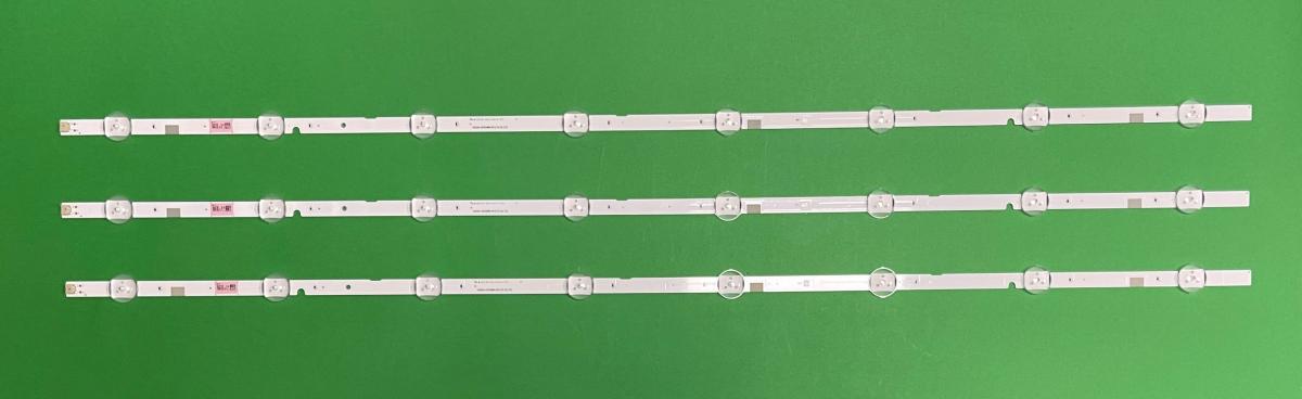 Zestaw listew LED do naprawy podświetlenia telewizora SAMSUNG 40" zestaw 3szt X  V8DN-395SM0-R1 , 8LED , BN96-46569A , LM41-00620A , 8LED , 775MM , 3V ,