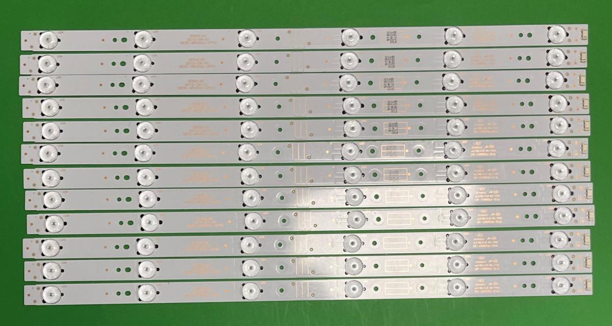 Zestaw listew LED do naprawy podświetlenia telewizora LG 50" UHD  zestaw  12 sztuk X 5835-W50002-2P00 / 5835-W50002-6P00 , 6LED , 490MM