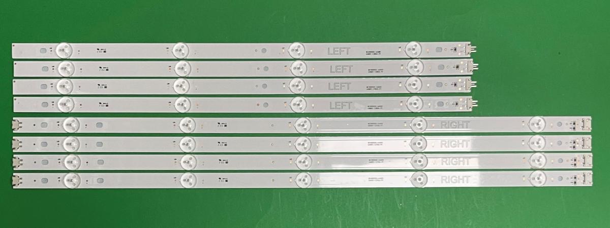 Zestaw listew LED do naprawy podświetlenia telewizora LG 49" zestaw 8szt , NC490DGG-AAFX1-41CA GAN01-1255A-P1 RIGHT X 4szt  &  NC490DGG-AAFX1-41CA GAN01-1256A-P1 LEFT X 4szt , AGF79105801 , AGF78840101 , AGF78840002 , AGF78840301, AGF78840303, AGF78840305, AGF78840003, AGF78840004, AGM76191401, AGM76589501 ,
