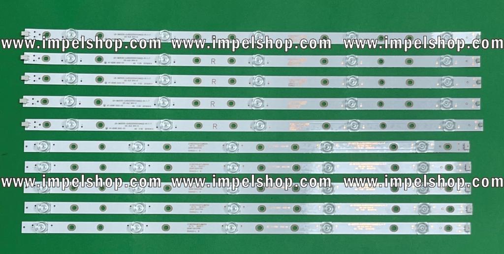 Zestaw listew LED do naprawy podświetlenia telewizora PHILIPS  55" zestaw 10szt , 5szt X LB-GM3030-GJ0D22555X10AN22-L-1-H LED 5LED & 5szt X LB-GM3030-GJ0D22555X10AN22-R-1-H LED 5LED , ORIGINAL PART NUMBER : 996592001080