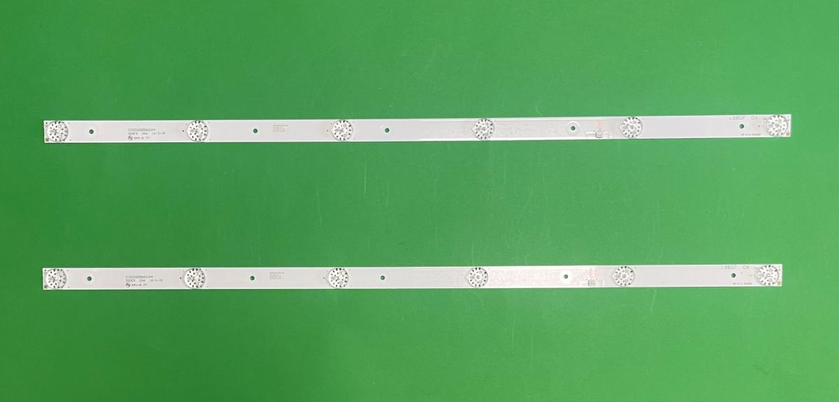 Zestaw listew LED do naprawy podświetlenia telewizora TCL 32" zestaw 2szt X CC02320D562V04 / CC02320D562V08 / SJ.HL.D3200601-2835BS-F / 320E9 2X6 , 560MM , 6V , 6LED