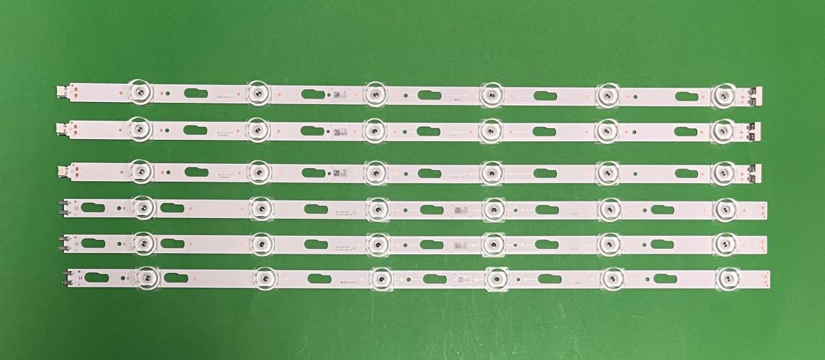 Zestaw listew LED do naprawy podświetlenia telewizora SAMSUNG 50" zestaw BN96-50317A/BN96-50318A 6szt , 3szt X BN96-50317A / LM41-00870A/906A & 3szt X BN96-50318A / LM41-00869A/905A , JL. D500C1330-408AL-M_V02 / JL. D500C1330-408AR-M_V02