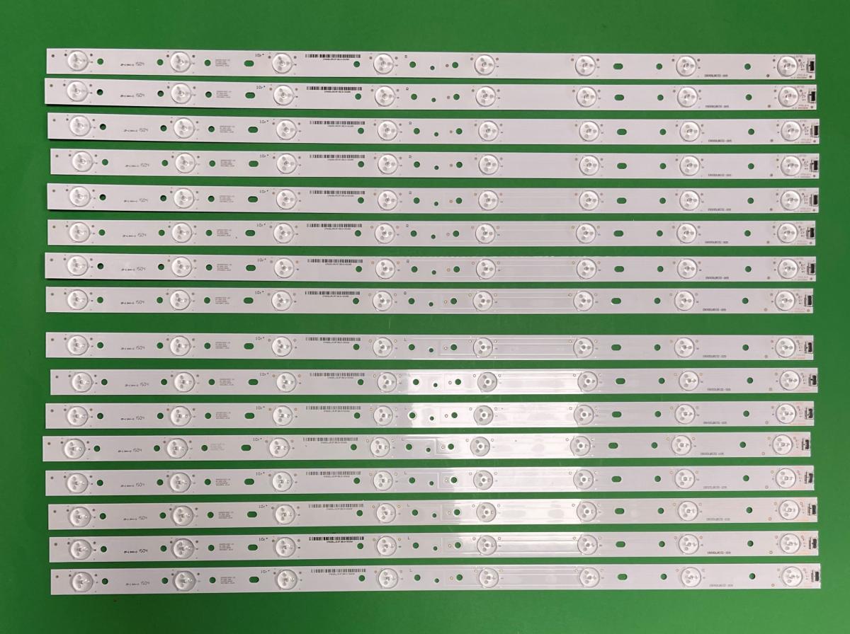 Zestaw listew LED do naprawy podświetlenia telewizora VIZIO 60" zestaw 16szt , 8szt X E600DLB032-005 & 8szt X E600DLB032-006