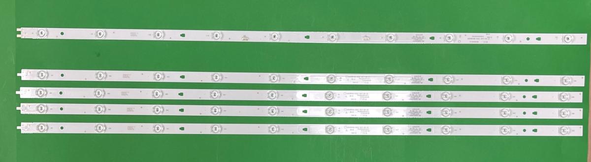 Zestaw listew LED do naprawy podświetlenia telewizora JVC 43" zestaw 5szt , 4szt X LED43D10A-ZC14FG-01 LED43D10-03(A) & 1szt X LED43D10D-ZC14 FG-01 LED43D10-03(B) , 3V , 850MM , 10LED