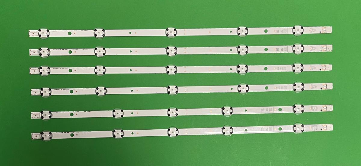 Zestaw listew LED do naprawy podświetlenia telewizora VESTEL 48" zestaw 6szt , 4szt X  480DRT VNB A-TYPE REV05 , 5LED , 3V , 447MM & 2szt  480DRT VNB B-TYPE REV05 , 5LED , 3V , 447MM