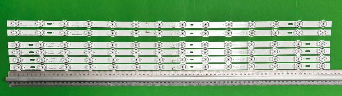 Zestaw listew LED do naprawy podświetlenia telewizora TCL 32" zestaw 2 sztuki  X  CY 32 2X9 PB08D581103BL041-005H - 8D2A-DLM3-200SA1 , 9LED , 3V , 581MM