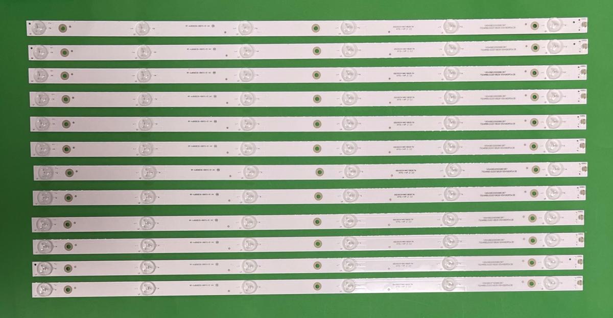 Zestaw listew LED do naprawy podświetlenia telewizora  SHARP 65" zestaw 12szt X RF-AJ650E30-0601S-01 A4 , 6LED , 625MM , 3V ,