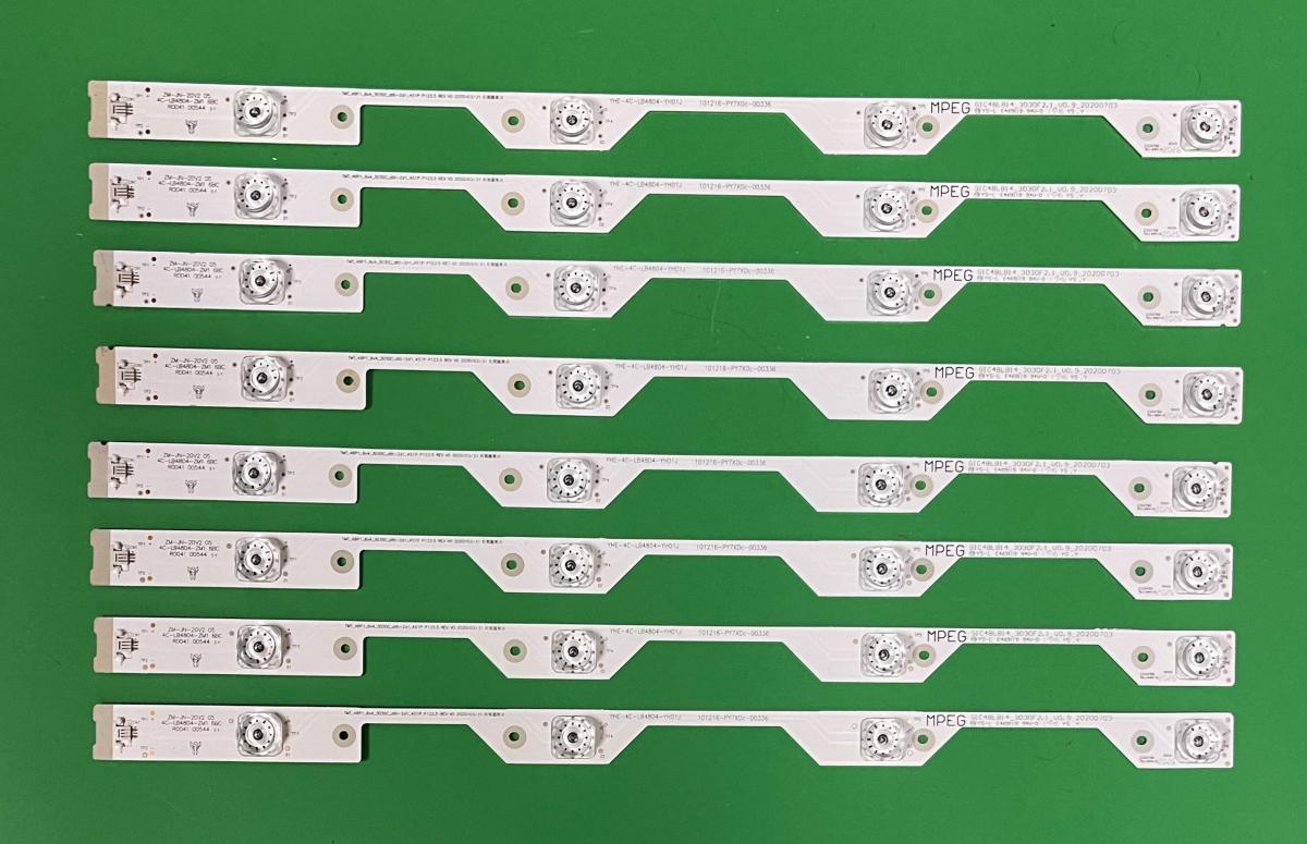 Zestaw listew LED do naprawy podświetlenia telewizora TCL / LEROY 48" zestaw 8szt X 4C-LB4804-ZM1 GIC48LB14-3030F2.1 TMT-48P1-8X4-3030C-D6T