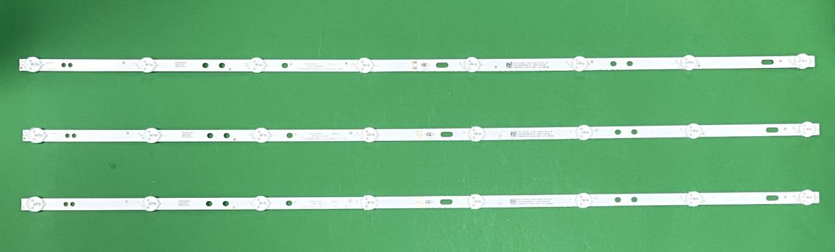 Zestaw listew LED do naprawy podświetlenia telewizora SKYMASTER 43" zestaw 3szt X CX43D08-ZC52AG-02 2019-06-14 4S2P , 8LED , 6V , 800MM ,