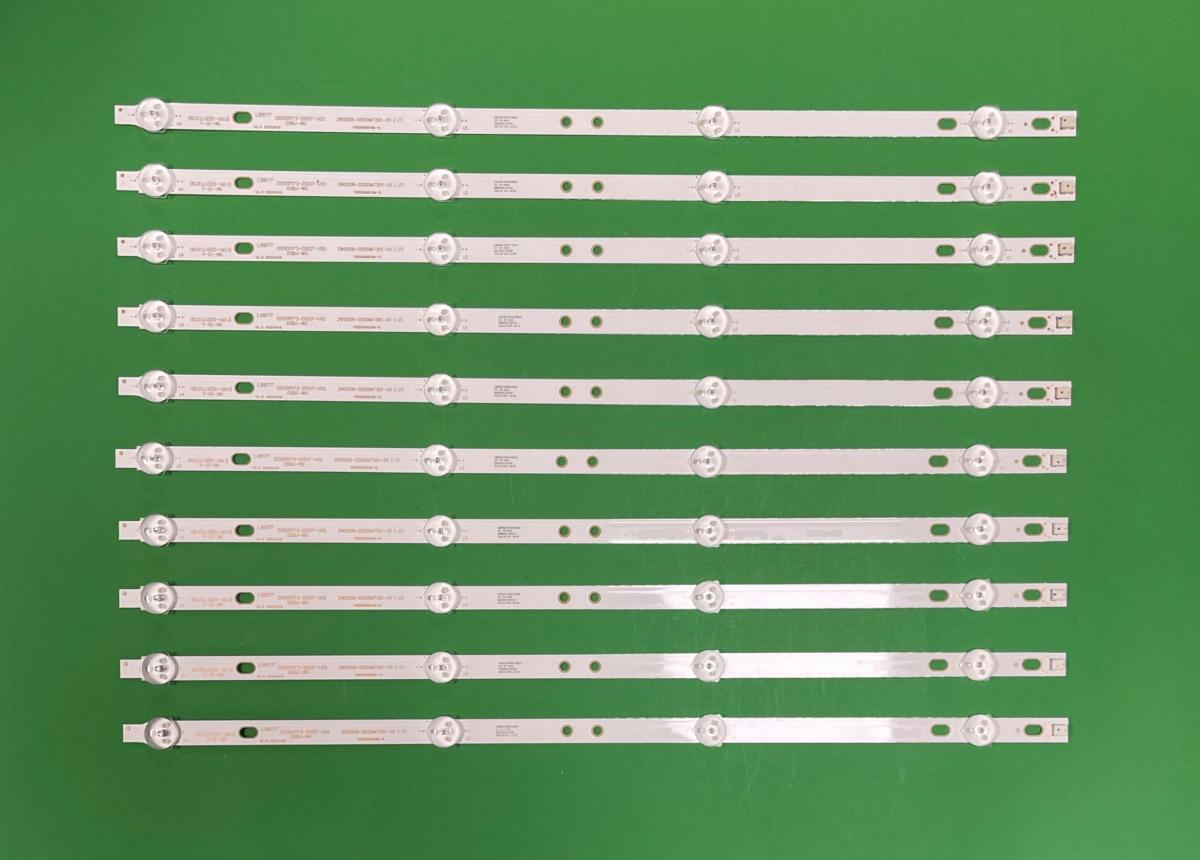 Zestaw listew LED do naprawy podświetlenia telewizora HAIER 50" zestaw 10 szt X DS50M73-DS07-V01 2W2006-DS50M7301-01 4LED  , 3V , 461MM ,