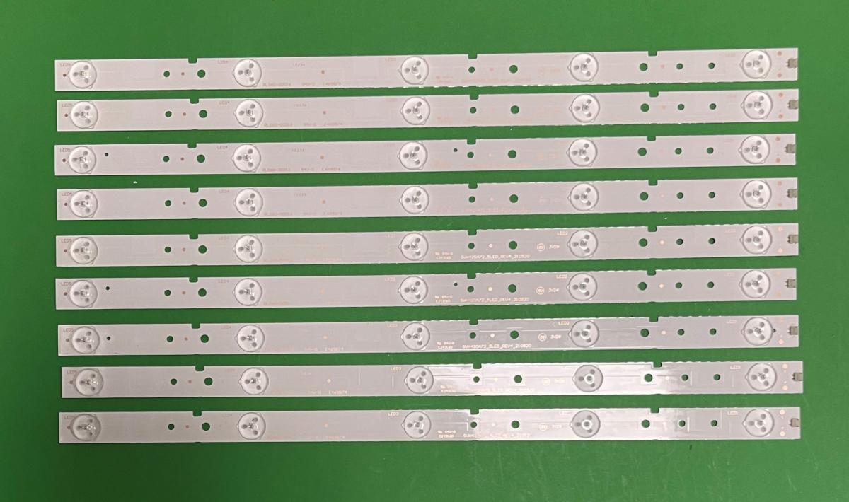 Zestaw listew LED do naprawy podświetlenia telewizora HISENSE 42" zestaw 9szt X SVH420A72_5LED_Rev4 , LM41-00107D , LM41-00094A