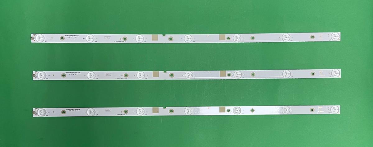 Zestaw listew LED do naprawy podświetlenia telewizora HISENSE 32" zestaw 3szt X JL.D3271330-03DS-F / 32D3503V2W7C1B59417M , 7LED , 3V , 596MM